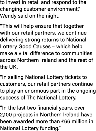 to invest in retail and respond to the changing customer environment,” Wendy said on the night. “This will help ensur...