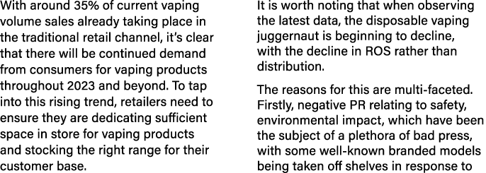 With around 35% of current vaping volume sales already taking place in the traditional retail channel, it’s clear tha...