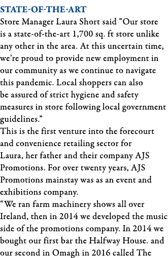 State-of-the-art Store Manager Laura Short said  Our store is a state-of-the-art 1,700 sq  ft store unlike any other    