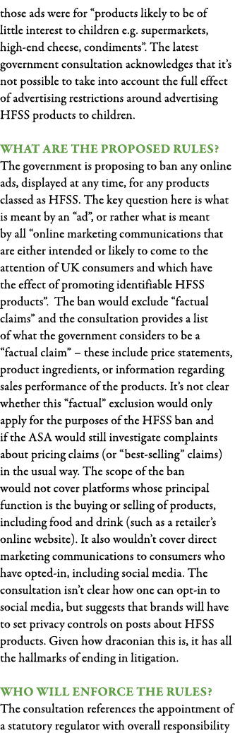 those ads were for  products likely to be of little interest to children e g  supermarkets, high-end cheese, condimen   