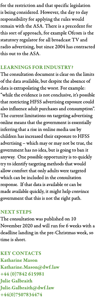 for the restriction and that specific legislation is being considered  However, the day to day responsibility for app   