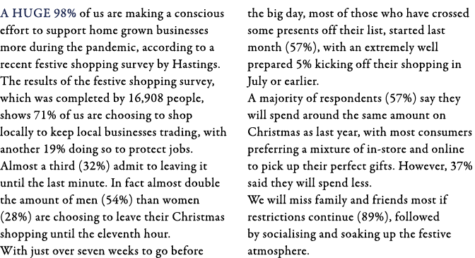 A huge 98% of us are making a conscious effort to support home grown businesses more during the pandemic, according t   
