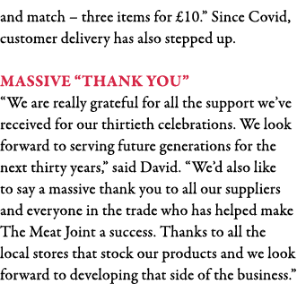 and match   three items for  10   Since Covid, customer delivery has also stepped up  Massive  Thank You   We are rea   