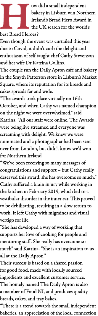 How did a small independent bakery in Lisburn win Northern Ireland s Bread Hero Award in the UK search for the world    