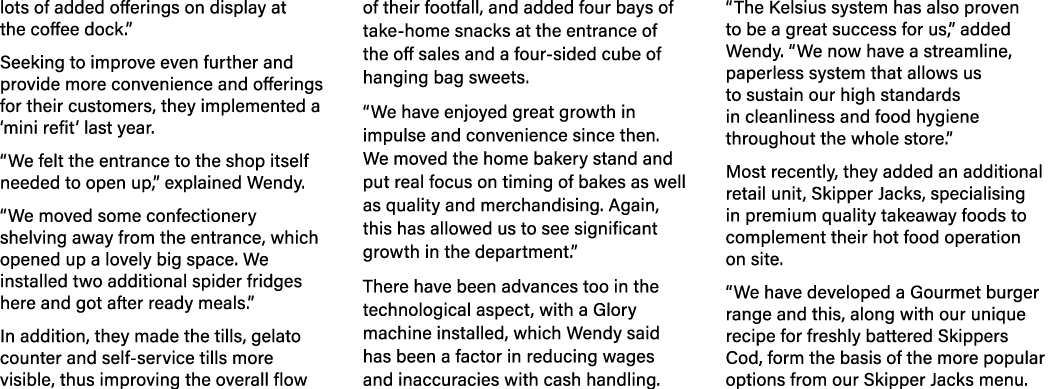 lots of added offerings on display at the coffee dock.” Seeking to improve even further and provide more convenience ...
