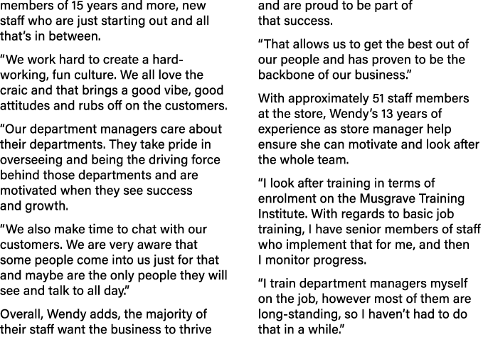 members of 15 years and more, new staff who are just starting out and all that’s in between. “We work hard to create ...