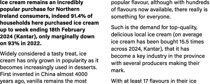 Ice cream remains an incredibly popular purchase for Northern Ireland consumers, indeed 91.4% of households here purc...