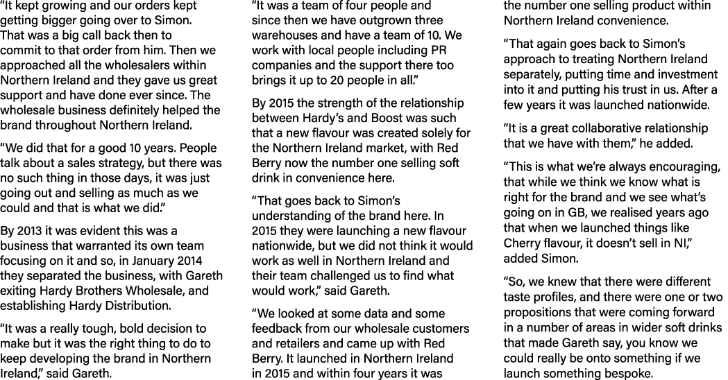 “It kept growing and our orders kept getting bigger going over to Simon. That was a big call back then to commit to t...