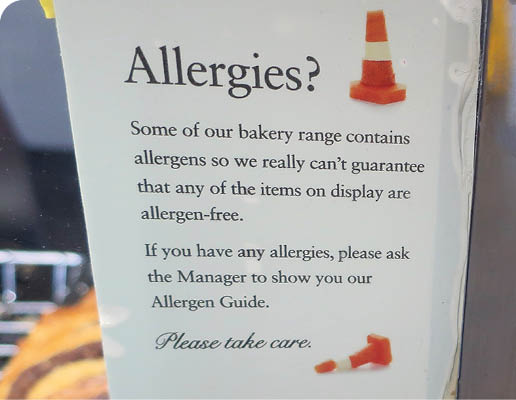 London.UK.November 17th 2018. Pret a Manger increase allergy warnings to protect against law suits.         