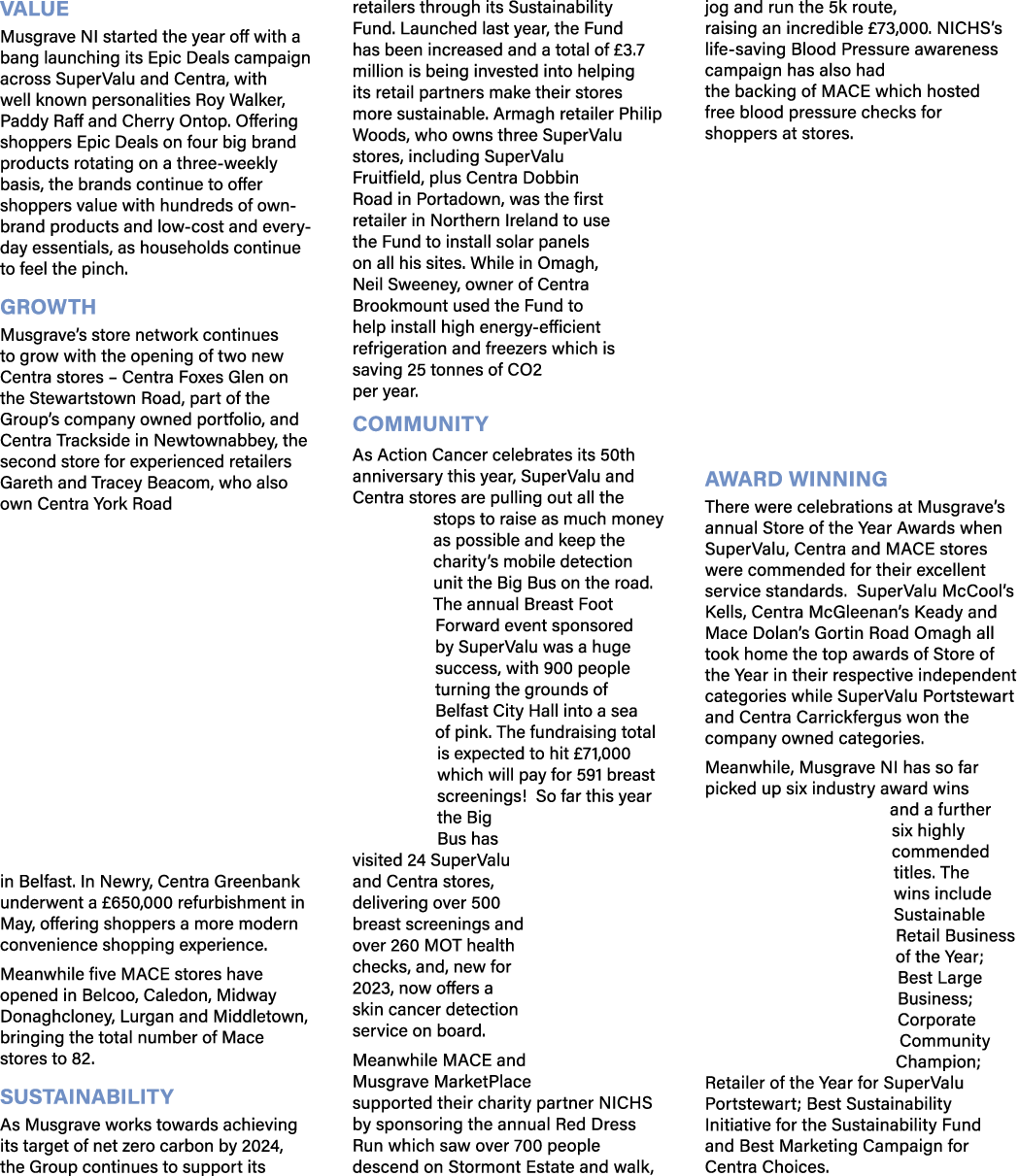 Value Musgrave NI started the year off with a bang launching its Epic Deals campaign across SuperValu and Centra, wit...