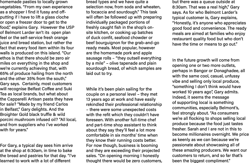 homemade pasties to locally grown vegetables. “From my own experience as a shopper I find it fussy and off putting if...