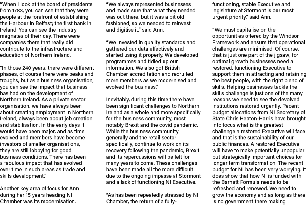 “When I look at the board of presidents from 1783, you can see that they were people at the forefront of establishing...