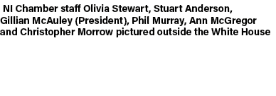  NI Chamber staff Olivia Stewart, Stuart Anderson, Gillian McAuley (President), Phil Murray, Ann McGregor and Christo...
