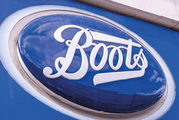 LONDON- AUGUST, 2018: Boots store exterior logo, a British pharmaceuticals and beauty retailer. 