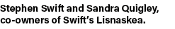 Stephen Swift and Sandra Quigley, co owners of Swift’s Lisnaskea.