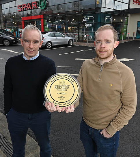 Tuesday 22nd November 2022 Jonathan and Terry McCullagh at McCullagh’s Classic store feature for NI Retailer of the Year at the Northern Ireland’s Neighbourhood Retailer at Omagh, Co. Tyrone. Pictures Oliver McVeigh