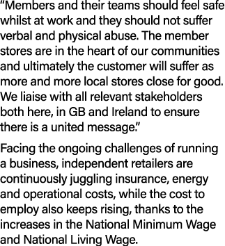 “Members and their teams should feel safe whilst at work and they should not suffer verbal and physical abuse. The me...
