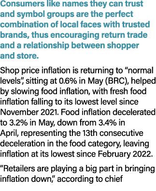 Consumers like names they can trust and symbol groups are the perfect combination of local faces with trusted brands,...