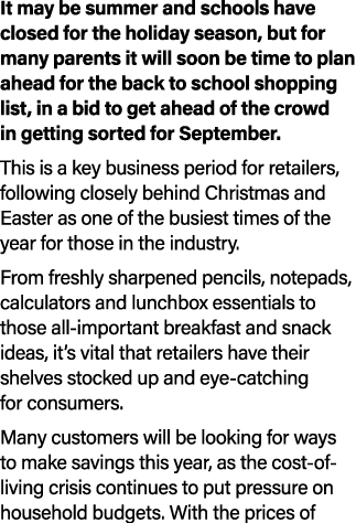 It may be summer and schools have closed for the holiday season, but for many parents it will soon be time to plan ah...
