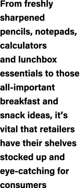 From freshly sharpened pencils, notepads, calculators and lunchbox essentials to those all important breakfast and sn...