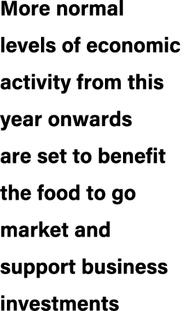 More normal levels of economic activity from this year onwards are set to benefit the food to go market and support b...