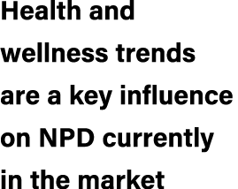 Health and wellness trends are a key influence on NPD currently in the market