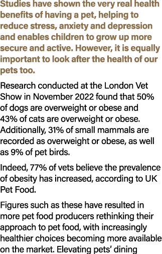 Studies have shown the very real health benefits of having a pet, helping to reduce stress, anxiety and depression an...