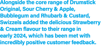 Alongside the core range of Drumstick Original, Sour Cherry & Apple, Bubblegum and Rhubarb & Custard, Swizzels added ...