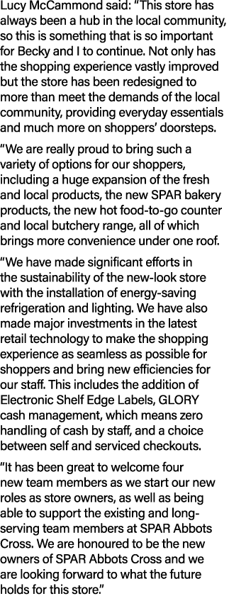 Lucy McCammond said: “This store has always been a hub in the local community, so this is something that is so import...