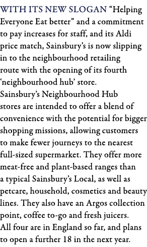 With its new slogan  Helping Everyone Eat better  and a commitment to pay increases for staff, and its Aldi price mat   