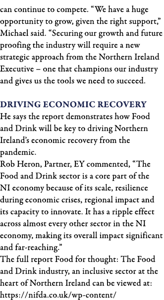 can continue to compete   We have a huge opportunity to grow, given the right support,  Michael said   Securing our g   
