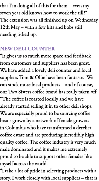 that I m doing all of this for them   even my seven year old knows how to work the till   The extension was all finis   