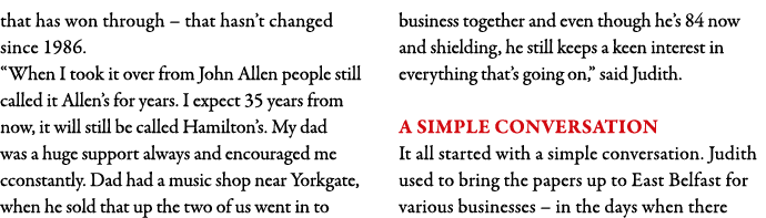 that has won through   that hasn t changed since 1986   When I took it over from John Allen people still called it Al   