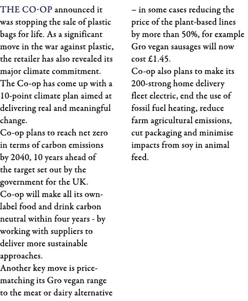 The Co-op announced it was stopping the sale of plastic bags for life  As a significant move in the war against plast   
