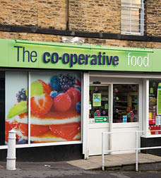 SHEFFIELD - DECEMBER 26TH: A co-operative food store on December the 26th, 2014, in Sheffield, England, UK  The co-operative group has over 7 million members   