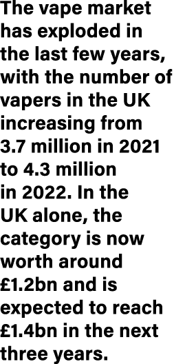 The vape market has exploded in the last few years, with the number of vapers in the UK increasing from 3.7 million i...