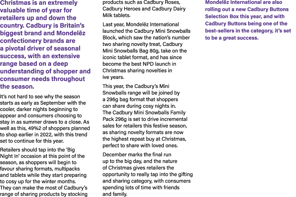 Christmas is an extremely valuable time of year for retailers up and down the country. Cadbury is Britain’s biggest b...