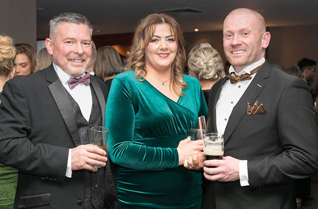 Kenny Bradley with Pauline and Adrian Cassidy
