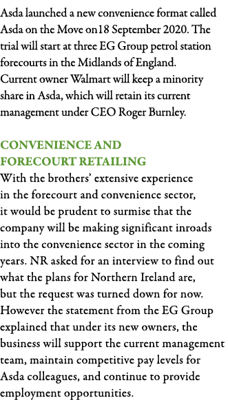 Asda launched a new convenience format called Asda on the Move on18 September 2020  The trial will start at three EG    