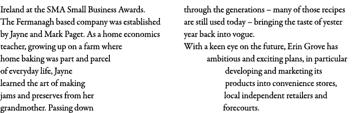 Ireland at the SMA Small Business Awards  The Fermanagh based company was established by Jayne and Mark Paget  As a h   