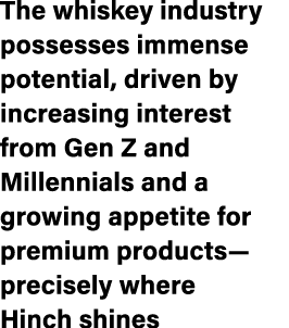 The whiskey industry possesses immense potential, driven by increasing interest from Gen Z and Millennials and a grow...
