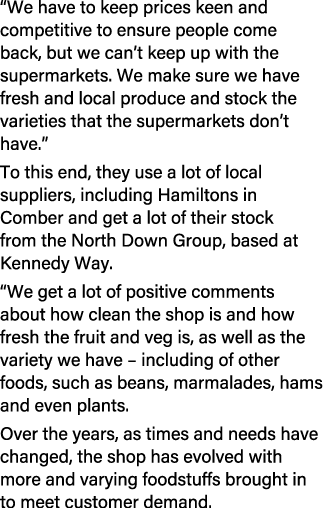 “We have to keep prices keen and competitive to ensure people come back, but we can’t keep up with the supermarkets. ...