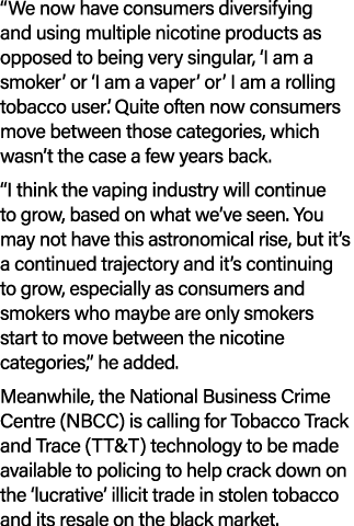 “We now have consumers diversifying and using multiple nicotine products as opposed to being very singular, ‘I am a s...