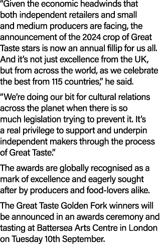 “Given the economic headwinds that both independent retailers and small and medium producers are facing, the announce...