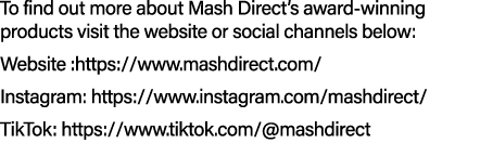 To find out more about Mash Direct’s award winning products visit the website or social channels below: Website :http...