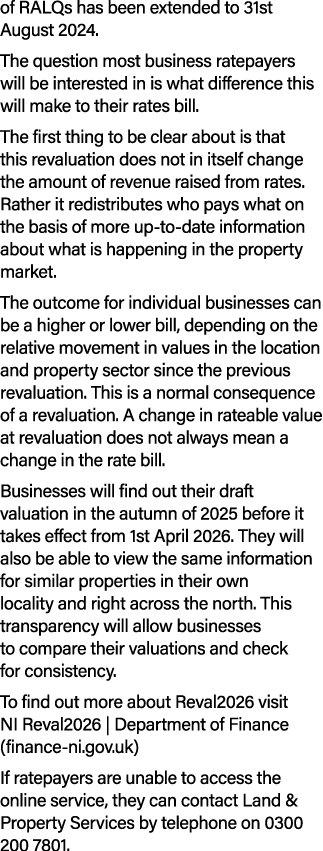 of RALQs has been extended to 31st August 2024. The question most business ratepayers will be interested in is what d...