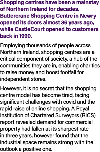 Shopping centres have been a mainstay of Northern Ireland for decades. Buttercrane Shopping Centre in Newry opened it...