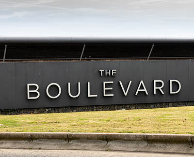 Banbridge Ulster Northern Ireland UK April 23 2021 The Boulevard premier outlet shopping destination 