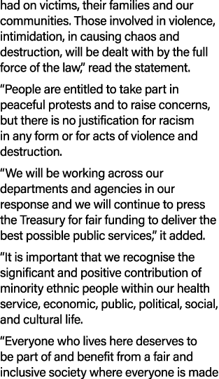 had on victims, their families and our communities. Those involved in violence, intimidation, in causing chaos and de...