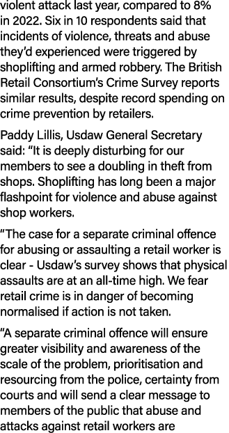 violent attack last year, compared to 8% in 2022. Six in 10 respondents said that incidents of violence, threats and ...
